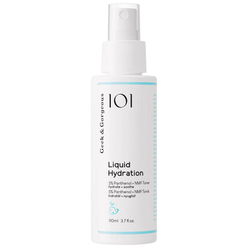 A bottle of full-sized Liquid Hydration mist on white background.