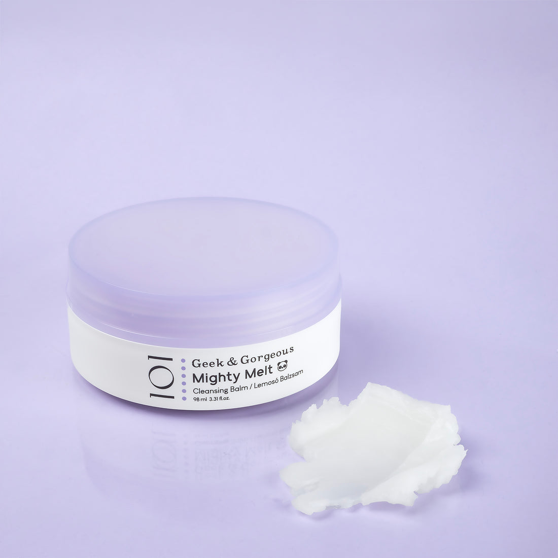 A jar of Mighty Melt on white background.